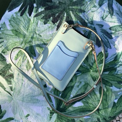 Askılı Deri Telefon Çantası Mint Yeşil